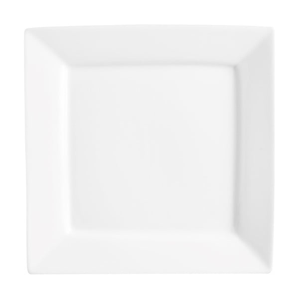 Bílý porcelánový talíř Price & Kensington Simplicity, 25 x 25 cm