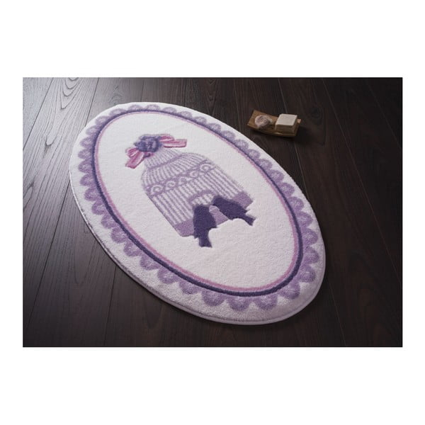 Koupelnová předložka Confetti Bathmats Birdcage Purple, 66 x 107 cm