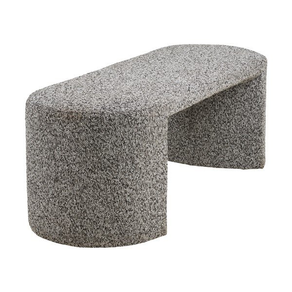 Šedá lavice z textilie bouclé Westport – House Nordic-image-4