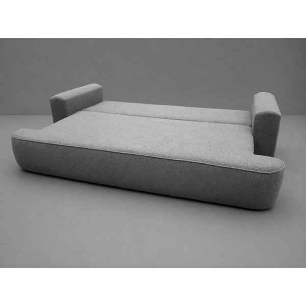 Šedá rozkládací/s úložným prostorem pohovka z textilie bouclé 247 cm Quinoa - II. jakost – Bonami Selection-image-3