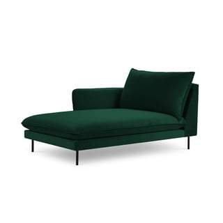 Tmavě zelená sametová lenoška (levý roh) Vienna – Cosmopolitan Design