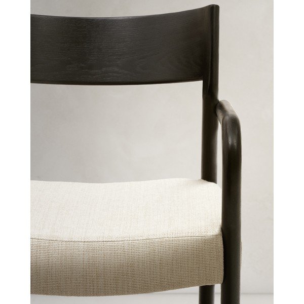 Černá/béžová jídelní židle Falconera – Kave Home-image-2