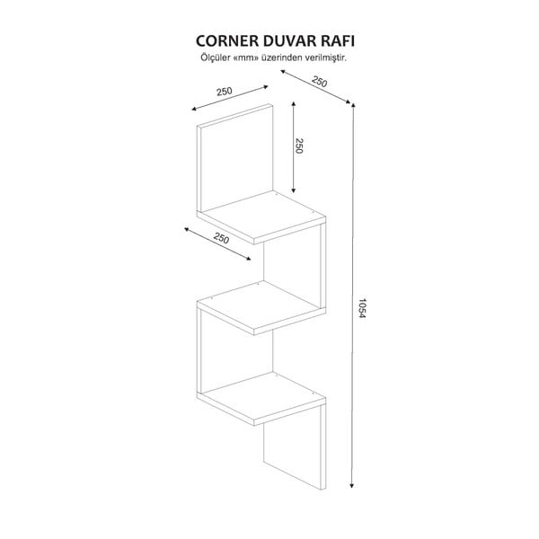 Bílá nástěnná knihovna s policemi Corner-image-3