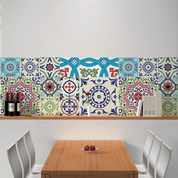 Sada 30 samolepek Ambiance Azulejos Salsa, 120 x 100 cm-image-4