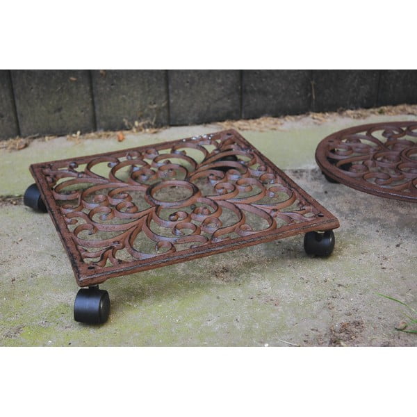 Kovový pojízdný podstavec pod květináč ø 28 cm – Esschert Design-image-1