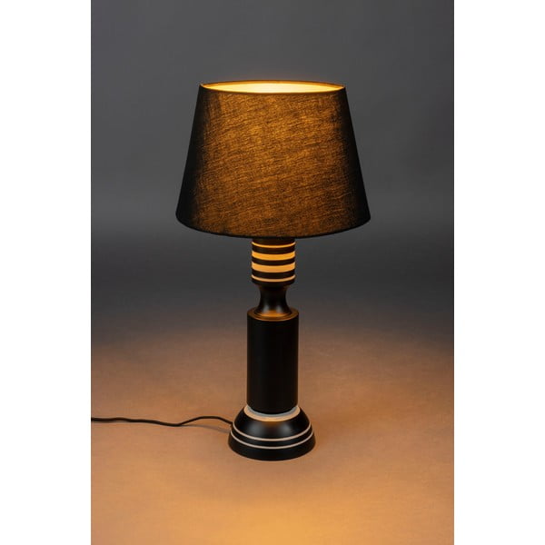 Černá stolní lampa s textilním stínidlem (výška 60 cm) Virgil – Dutchbone-image-1