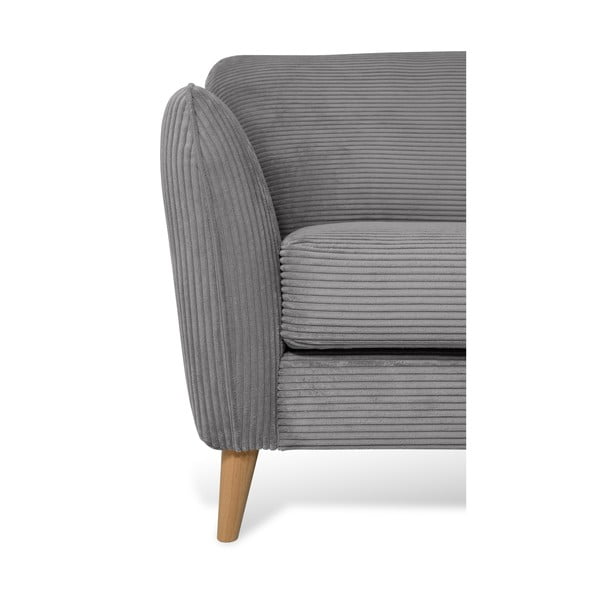 Tmavě šedá manšestrová rohová pohovka (pravý roh) Paris – Scandic-image-4