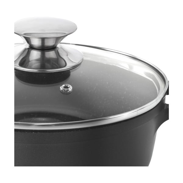 Hrnec s nepřilnavým povrchem Pfluon Granit se skleněnou poklicí Orion Grande, ⌀ 24 cm-image-4