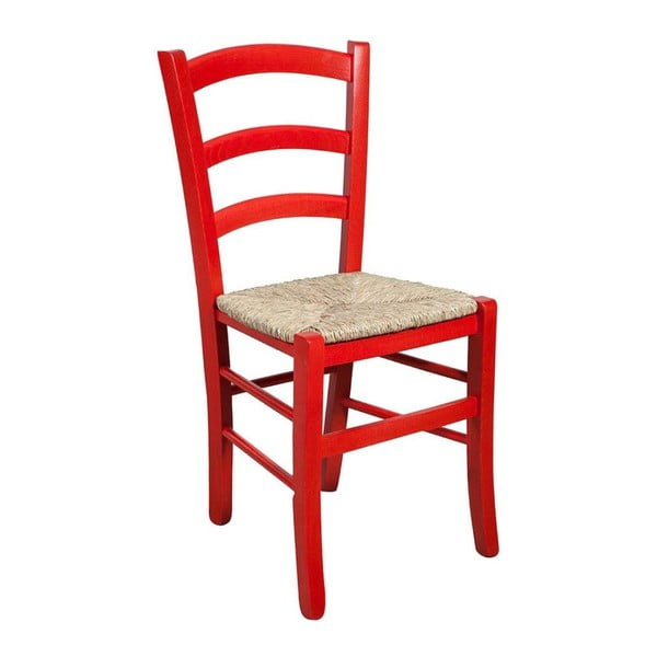 Červená židle z bukového dřeva Alis