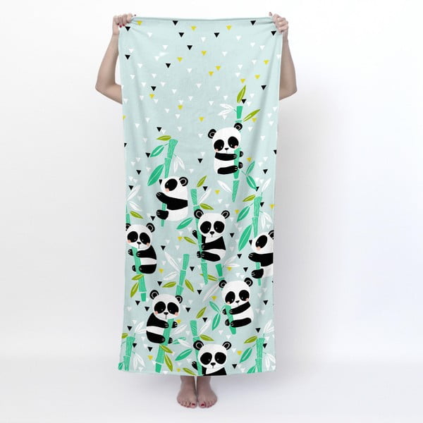 Světle zelená dětská osuška 150x70 cm Panda – Moshi Moshi-image-2