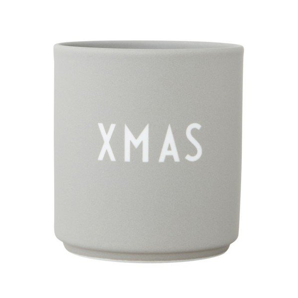 Šedý hrnek z imitace porcelánu Design Letters Favourite, 0,25 l