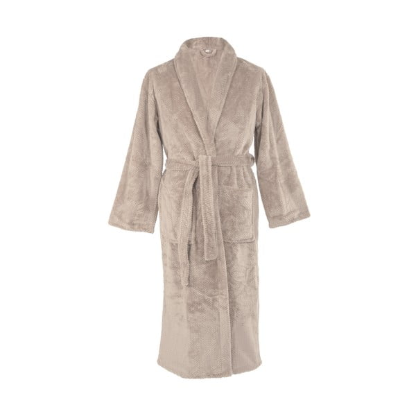 Taupe župan z mikroplyše velikost L/XL Pippa – Tiseco Home Studio