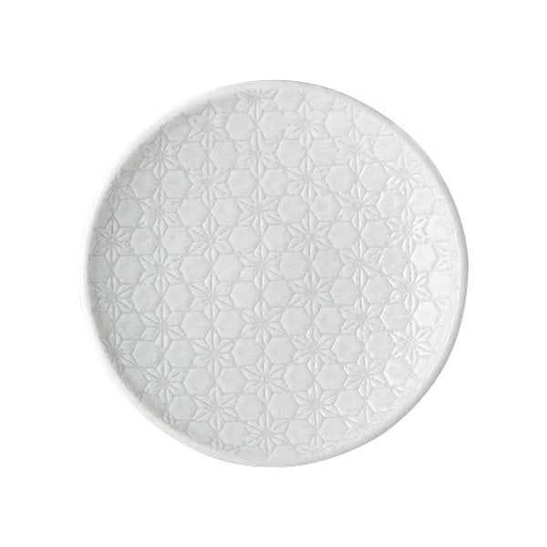Bílý keramický talíř MIJ Star, ø 17 cm