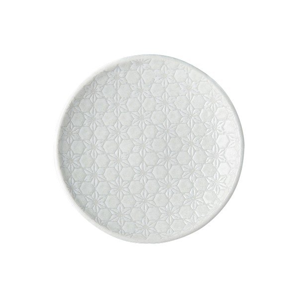 Bílý keramický talíř MIJ Star, ø 17 cm