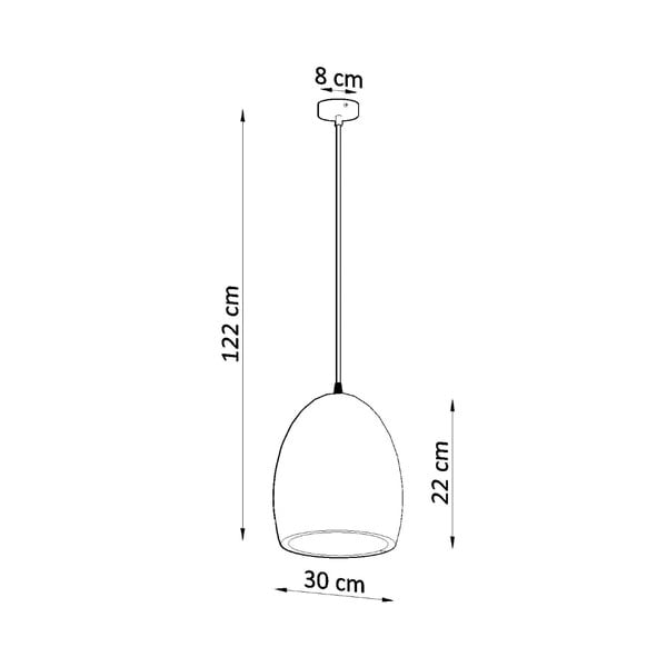 Bílé závěsné svítidlo s keramickým stínidlem ø 30 cm Fonsie – Sollux-image-4