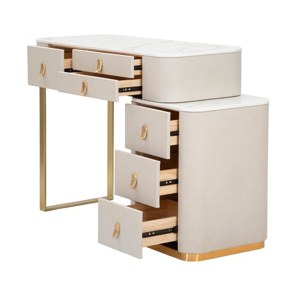 Konzolový stolek v béžovo-zlaté barvě 40x120 cm Beauty – Mauro Ferretti-image-2