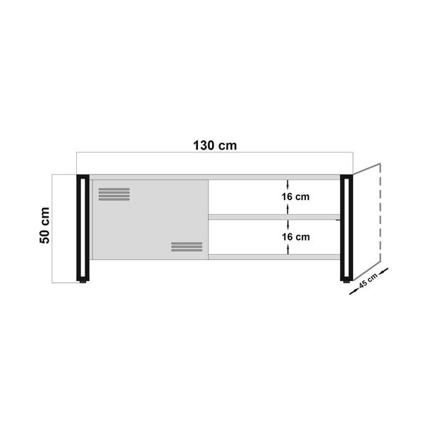 Televizní stolek Hakaro, délka 130 cm-image-1
