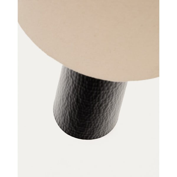 Černo-krémová stojací lampa s textilním stínidlem (výška 129 cm) Senni – Kave Home-image-4