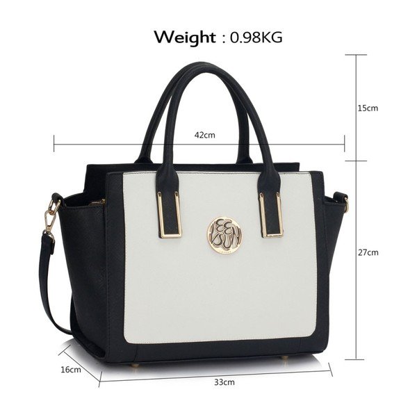 Kabelka L&S Teri Black & White-image-3