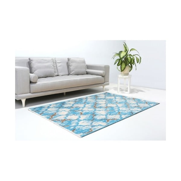 Hnědomodrý oboustranný koberec Marama, 150 x 230 cm cm