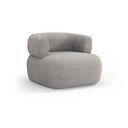 Světle šedé křeslo z textilie bouclé Jenny – Micadoni Home