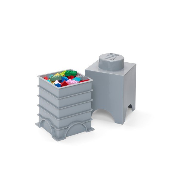 Dětský šedý úložný box LEGO® Cuboid-image-2