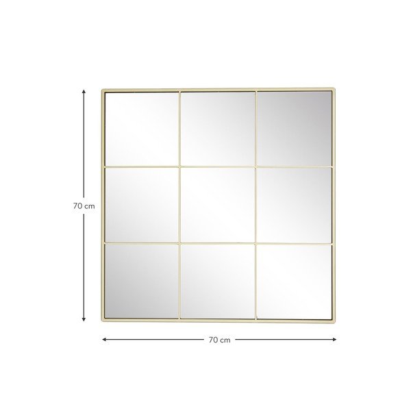 Nástěnné zrcadlo s kovovým rámem ve zlaté barvě Westwing Collection Clarita, 70 x 70 cm-image-4