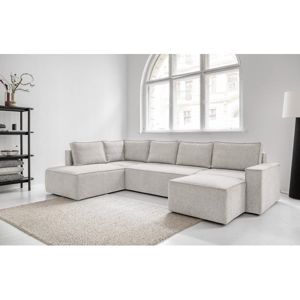 Krémová rozkládací rohová pohovka (levý roh) Brave Dave – Miuform-image-3