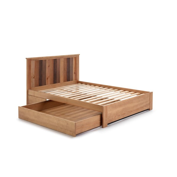 Dvoulůžková postel s roštem 140x190 cm v přírodní barvě Maude – Marckeric-image-3