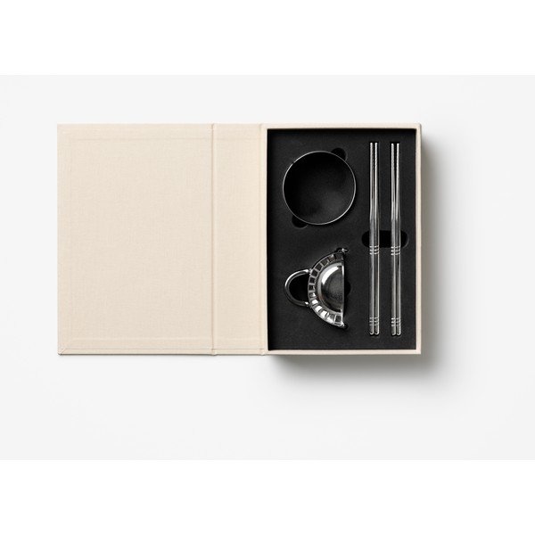 Béžové nerezové hůlky v sadě pro 4 osoby The Essentials - Dumpling Tools – Printworks-image-2