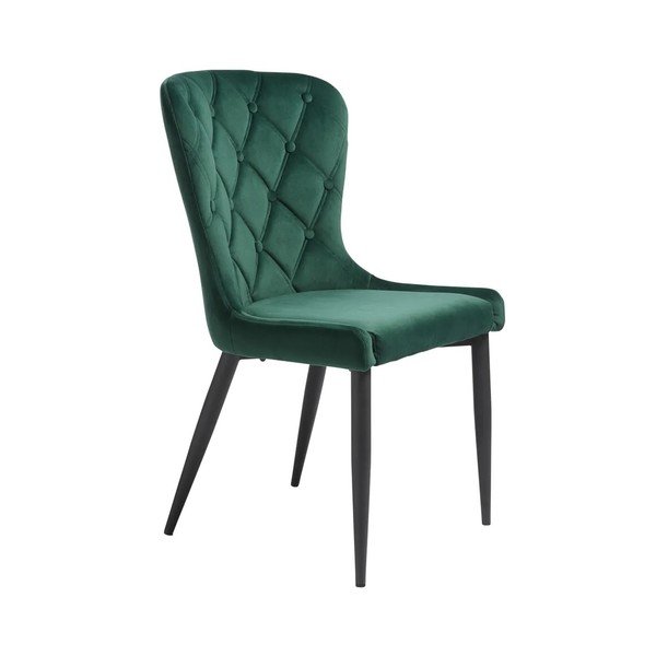 Zelená sametová jídelní židle Granby – Unique Furniture