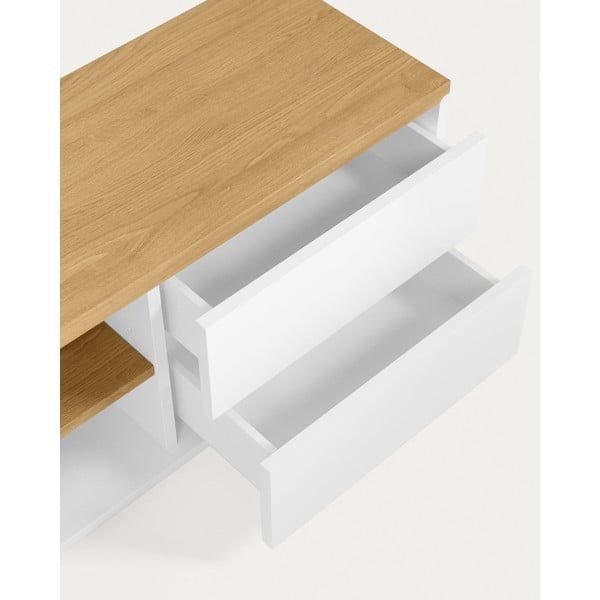 Bílý TV stolek 200x44 cm Abilen – Kave Home-image-4