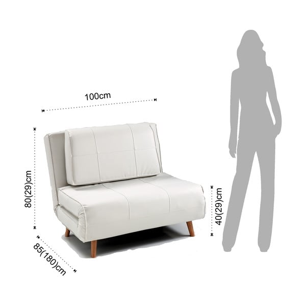 Bílé rozkládací křeslo Tomasucci Shift-image-3