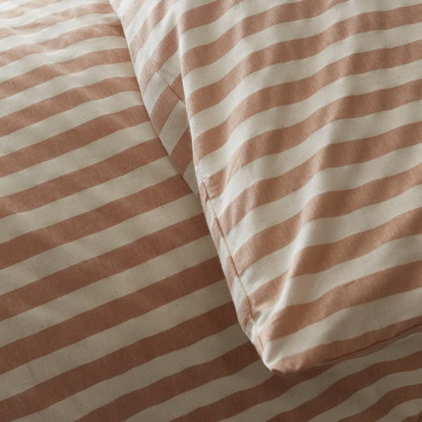 Povlečení v terakotové barvě na dvoulůžko 200x200 cm Zanzibar Stripe – Pineapple Elephant-image-4