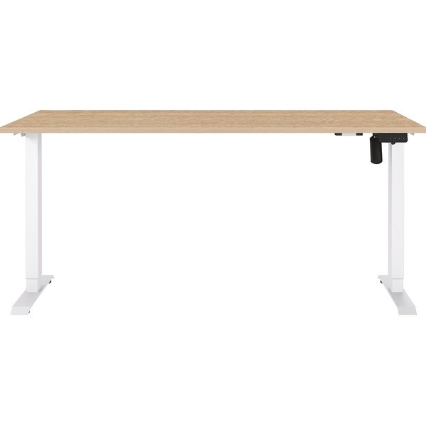Polohovací pracovní stůl s elektricky nastavitelnou výškou s deskou v dubovém dekoru 80x160 cm Boras – Germania-image-1