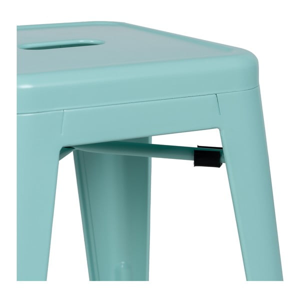 Tyrkysové kovové barové stoličky v sadě 2 ks (výška sedáku 76,5 cm) – Ixia-image-4