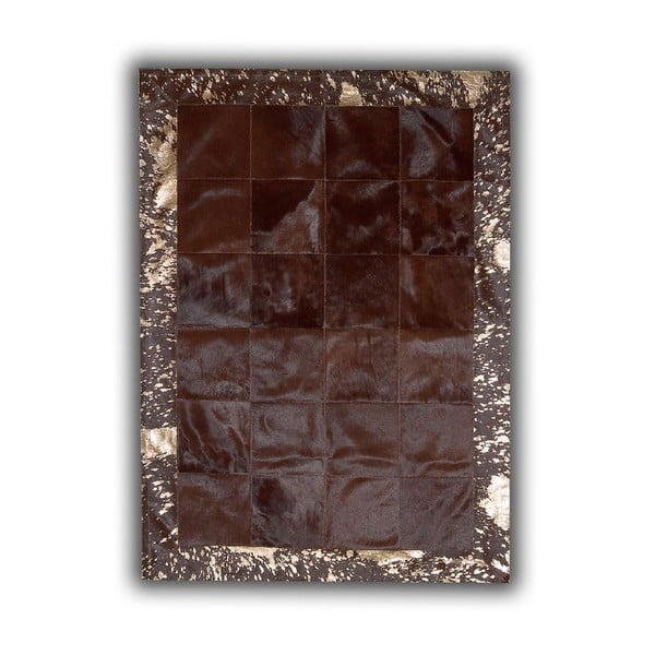 Koberec z pravé kůže Acid Bronze, 140x200 cm