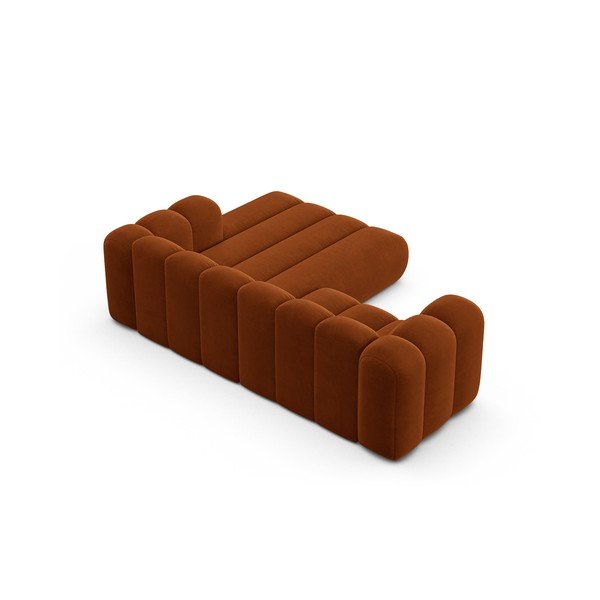 Oranžová rohová pohovka (pravý roh) Lupine – Micadoni Home-image-3