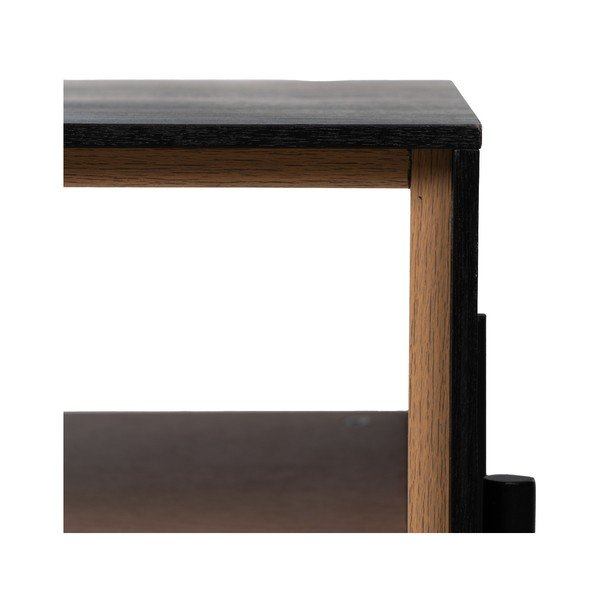 Konferenční stolek v dekoru jasanu v černé a přírodní barvě 60x124 cm Orleans – Ixia-image-4