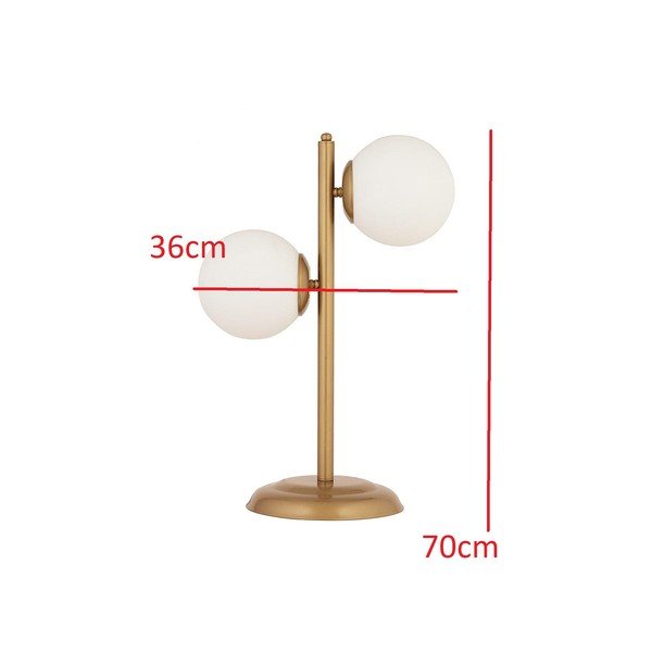 Bílá/ve zlaté barvě stolní lampa White Pine - Magenta Home-image-1