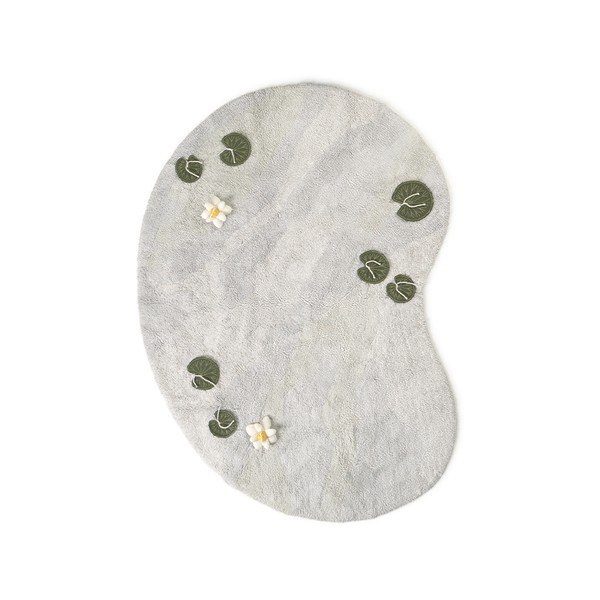 Světle šedý bavlněný dětský hrací koberec 130x170 cm Swan Lake – Lorena Canals