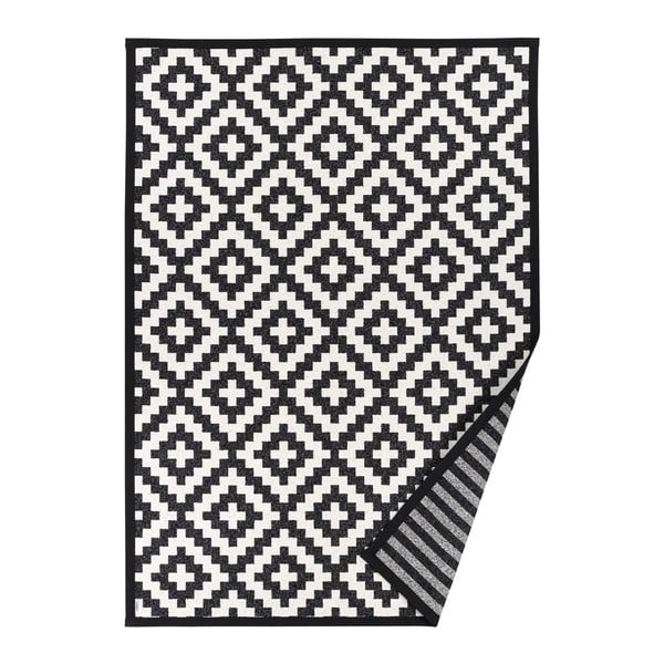 Černobílý vzorovaný oboustranný koberec Narma Viki, 70 x 140 cm