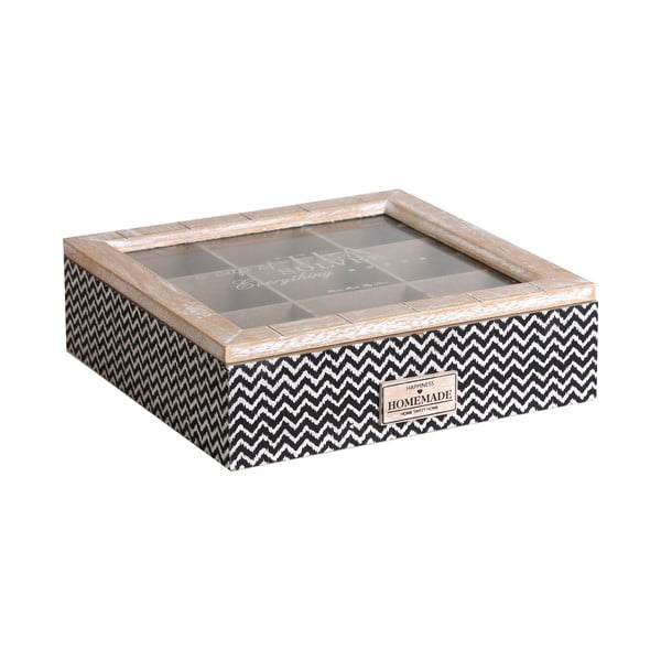 Dřevěná krabička s přihrádkami Maiko Chevron