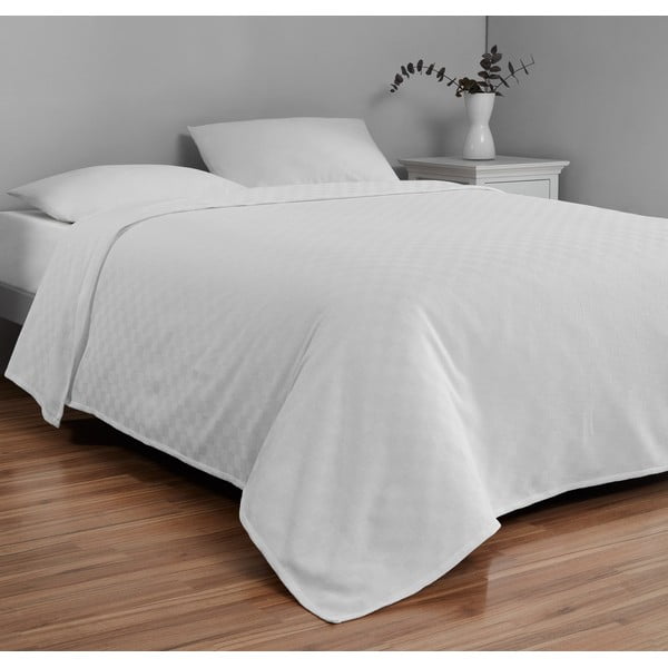 Bílý bavlněný přehoz na dvoulůžko 200x230 cm Plain – Mijolnir-image-1