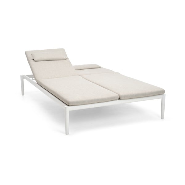 Krémové kovové zahradní lehátko Switch – Diphano-image-2
