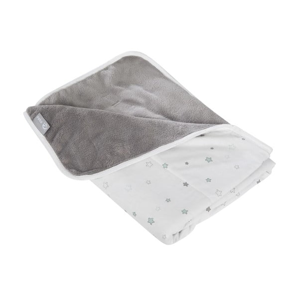Bílo-šedá bavlněná dětská deka 80x80 cm Strenenzauber – Roba