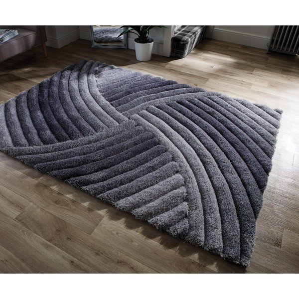 Šedý koberec Flair Rugs Furrow, 160 x 230 cm-image-4