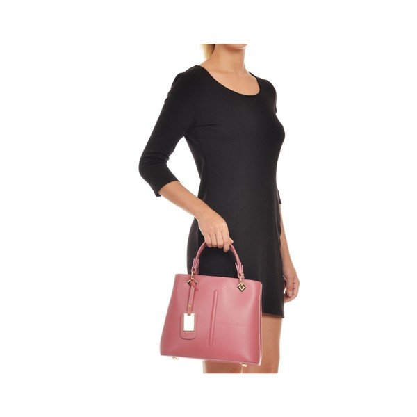 Růžová kožená kabelka Roberta M Salma Rosa-image-1