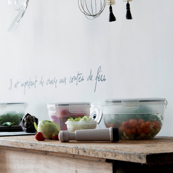 Set 3 boxů na potraviny a vakuové pumpy Compactor Food Saver-image-1