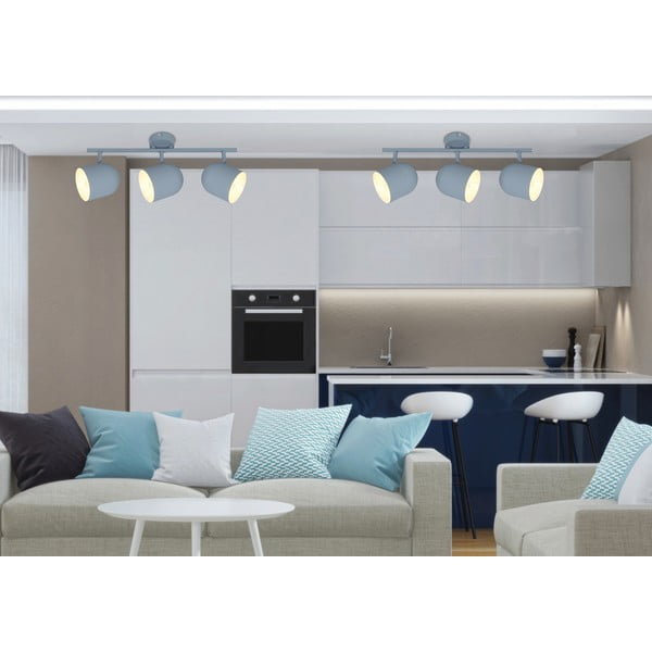 Světle modré stropní svítidlo s kovovým stínidlem 55x10 cm Azuro – Candellux Lighting-image-1